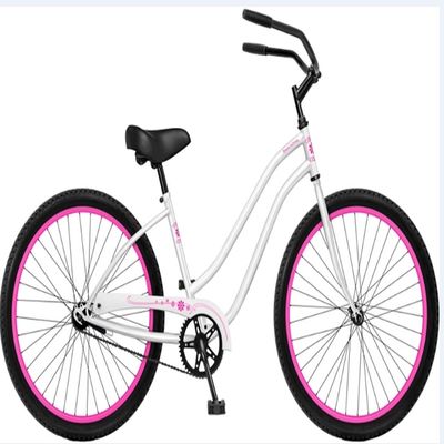 KMCチェーン ブラック カラー 都市 レディース シングルスピード 女性 ビーチクルーザー 自転車