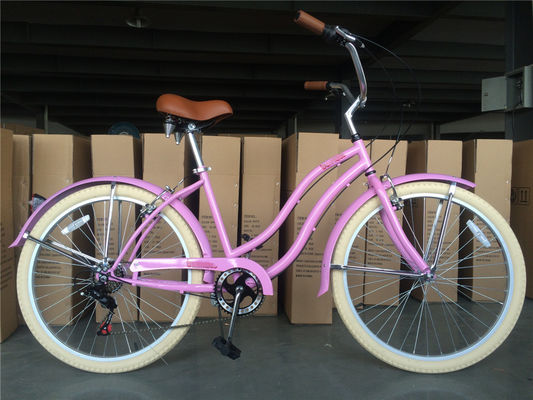 KMCチェーン ブラック カラー 都市 レディース シングルスピード 女性 ビーチクルーザー 自転車