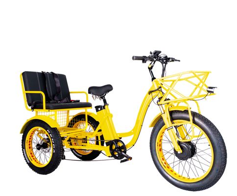 電動リクショ 750W フロント バファング モーター 21AH リチウム バッテリー 60KM アメリカ 成人 24&quot; 太い雪 大型タイヤ 乗客座席