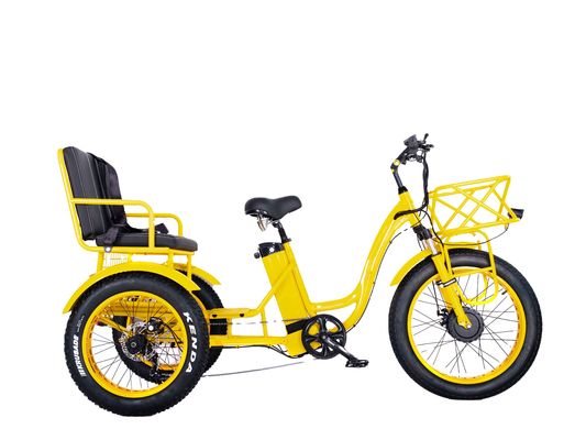 電動リクショ 750W フロント バファング モーター 21AH リチウム バッテリー 60KM アメリカ 成人 24&quot; 太い雪 大型タイヤ 乗客座席