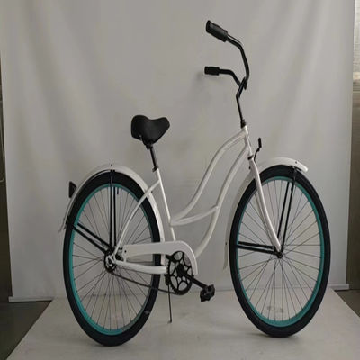 26インチ 白色 シングルスピード 女性用 ビンテージ ビーチクルーザー自転車