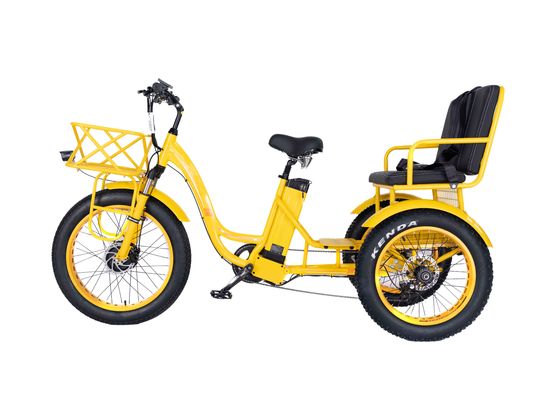 電動リクショ 750W フロント バファング モーター 21AH リチウム バッテリー 60KM アメリカ 成人 24&quot; 太い雪 大型タイヤ 乗客座席