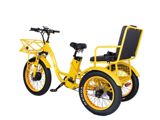 電動リクショ 750W フロント バファング モーター 21AH リチウム バッテリー 60KM アメリカ 成人 24&quot; 太い雪 大型タイヤ 乗客座席