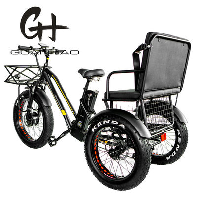 24&quot; 48V フロントホイール 750W 45KM/H マックスロード 300KG 21AH リチウム電池 電動三輪車