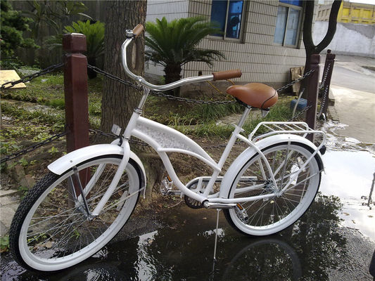 カスタムロゴ 成人 26 インチ シングルスピードハイブリッド自転車 女性 ビーチクルーザー自転車
