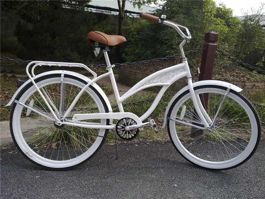 カスタムロゴ 成人 26 インチ シングルスピードハイブリッド自転車 女性 ビーチクルーザー自転車