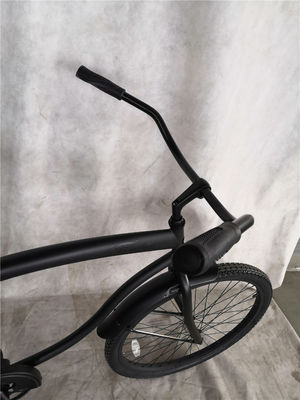 26インチ 大人 男性 シングルスピード コンフォート ビーチクルーザー バイク マット 黒 発送準備中