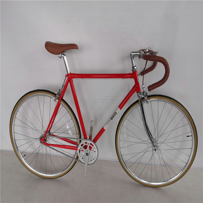クラシック 700Cx28C ヴィンテージ クロム固定ギア自転車 58cm シングルスピード固定自転車 13kg