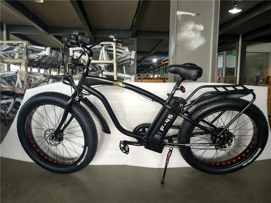 26*4.0インチファットタイヤ 電動ビーチクルーザー自転車 17Ah リチウム電池で動いています