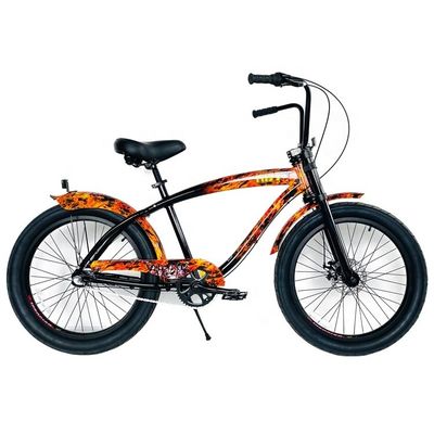 アメリカ合衆国 男性 24&quot;3.0 脂肪タイヤ アルミニウムフレーム ビーチクルーザー自転車 ディスクブレーキ