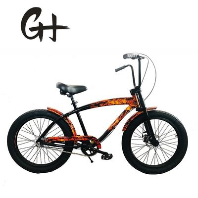 アメリカ合衆国 男性 24&quot;3.0 脂肪タイヤ アルミニウムフレーム ビーチクルーザー自転車 ディスクブレーキ