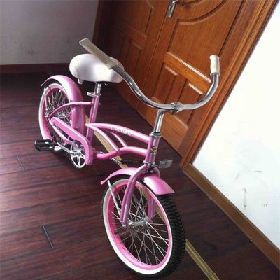 20インチシングルスピードコースター ブレーキピンク アメリカンOEMロゴ ミニキッド 小型フレーム CE 女の子 ビーチクルーザー バイク