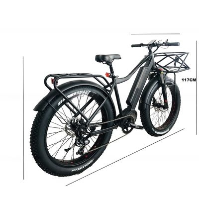 26&quot;4.0 ビッグスノーファットタイヤ 電動自転車 ディスクブレーキと1000W 48V 17AH 後部バファングモーター