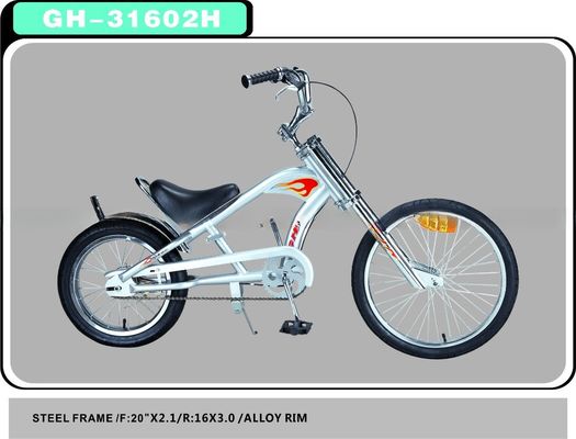 パーソナライズ可能な24インチローライダーヘリコプターバイク/任意の色の鉄のクランクを持つ自転車