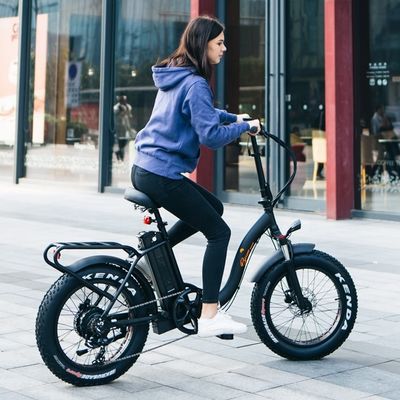 1000Wモーター 48V 14AH ステップ・スルー 電動 レディース 女性 折りたたみ 太った雪タイヤ 自転車 20 インチ