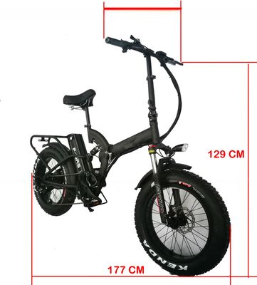 20*4&quot; タイヤ 1000W 52V 21AH リチウム電池 フルサスペンション 折りたたみ式電気自転車