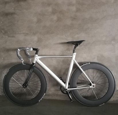 700C CE 軽量 アルミ 7075 フレーム 炭素繊維フォーク シングルスピード固定ギア自転車