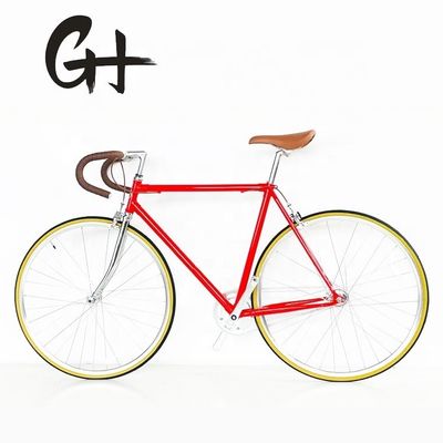 Cr-Mo スチールフレーム 固定自転車 クラシックラグフレームと11KGの軽量デザイン