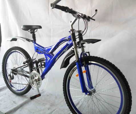 CE認証OEMカスタマイズのための鋼筋フレーム26&quot; 21Sフルサスペンションマウンテンバイク