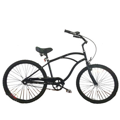 26インチ 男性スタイル アダルト ビーチクルーザー自転車 単速コースターブレーキとハードフレーム