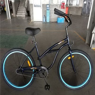 26インチカスタムストレッチ シングルスピードフットブレーキ ビーチクルーザー自転車 普通のペダル