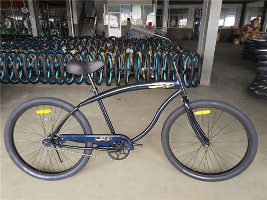 26インチカスタムストレッチ シングルスピードフットブレーキ ビーチクルーザー自転車 普通のペダル