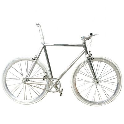 OEM 700C スライバーペイント 固定ギア自転車 CR-MO クロームリム JIS 標準