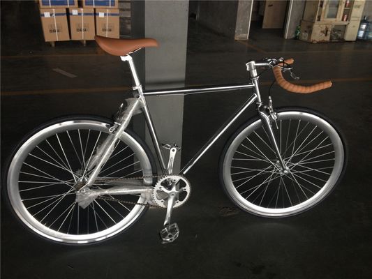 700C シングルスピード フリップフロップ 固定自転車 ハードフレーム 11kg OEM カスタマイズ クロム