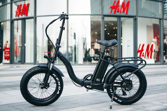 7 スピード 20" 48V 750W 14AH 20MPH リチウムバッテリー OEM UL2849 アメリカ市場 成人 レディ 女性 電動 折りたたみ 雪 大型 平面タイヤ 自転車