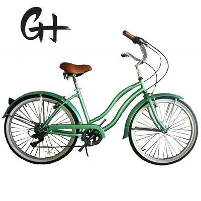 44T クランセット 26*2.125&quot; カラータイヤ OEM ODM シマノ 7 スピード レディ・ガール ビーチクルーザー バイク