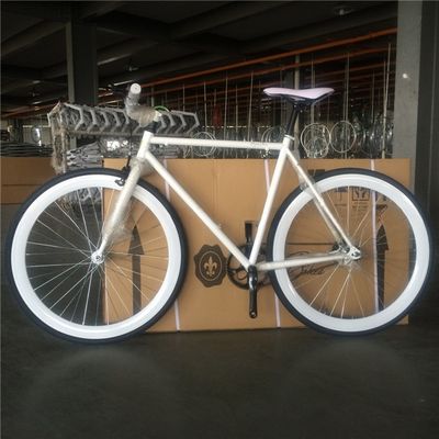 フォーク素材 スチール カスタマイズ シングルスピード 白色 バイシー 固定自転車 大人用
