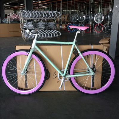 フォーク素材 スチール カスタマイズ シングルスピード 白色 バイシー 固定自転車 大人用