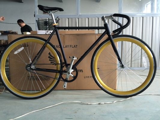 13kg 総重量帯駆動固定ギア自転車 ハイテンの鋼筋フレームとスタイルデザイン
