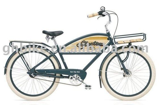 男性用の26インチビーチクルーザーバイク バスケットとキャリア CE認証Nexus 3スピード自転車