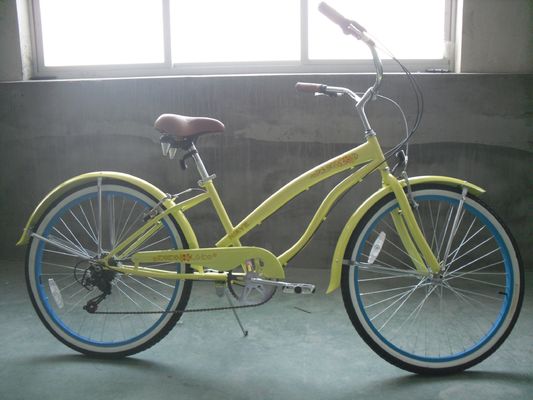 美しい女性 ビーチクルーザー 自転車 内水ステッカー 26インチ 3 スピードOEM/ODM