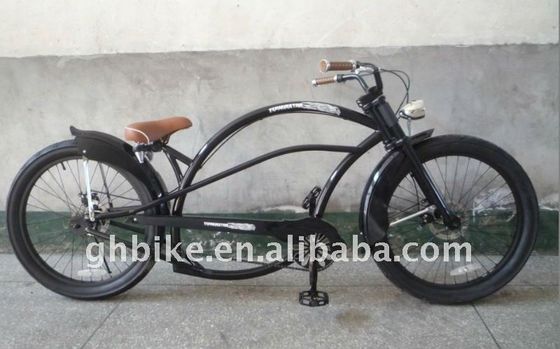 24インチ 男女 ファッション チョッパー ビーチ クルーザー バイク 19kgの輝く重量を持つ自転車