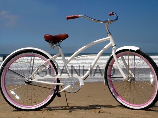 CEとISO 9001 認定 鋼フォーク ビーチクルーザー自転車 輝く重量19kg