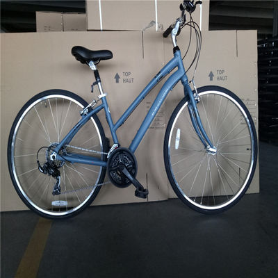 オーダーメイド アルミフレーム 21S 女性用都市自転車 フィットネス自転車 ハイブリッド自転車 成人用