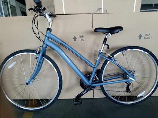 オーダーメイド アルミフレーム 21S 女性用都市自転車 フィットネス自転車 ハイブリッド自転車 成人用
