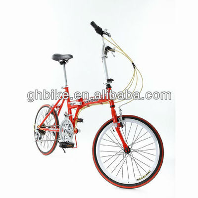 CPSC証明書 20 インチ赤色折りたたみ枠 26*2.125タイヤの折りたたみ自転車