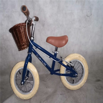 スチールフォークとフレーム バランス自転車 子供 3-5歳 青色 12インチ