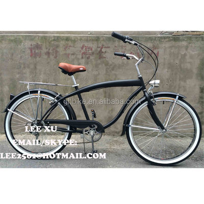 快適で耐久性のある男性用 6 スピードビーチクルーザー自転車 170MM クランセット