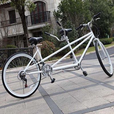 26インチ アルミリーム タンデムバイク 21kg スチールマウンテンフレームとシマノ 18スピード