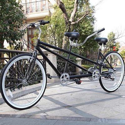 26インチ アルミリーム タンデムバイク 21kg スチールマウンテンフレームとシマノ 18スピード