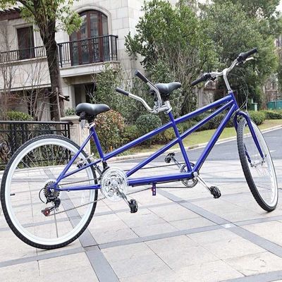26インチ アルミリーム タンデムバイク 21kg スチールマウンテンフレームとシマノ 18スピード