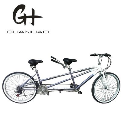 ダブルVブレーキ 26" 18速 ハイ・カートン ステールフレーム CE 販売中 割引 タンドム 2人座 2人乗り自転車