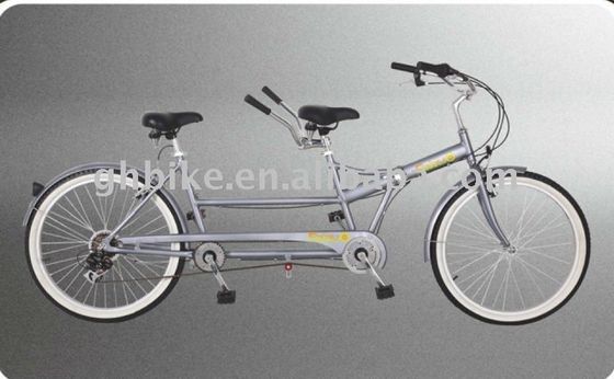 シマノ7スピードタンデムバイク 26インチ 折りたたむタンデム自転車 鉄筋2座