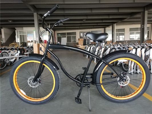 26インチ3.0タイヤ太いタイヤ 男性ビーチクルーザーバイク シマノ7ギアとディスクブレーキ