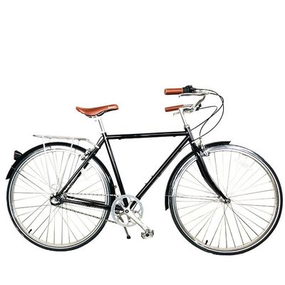 CE ハイテンの鋼筋枠 シングルスピードストリート オランダ 伝統的な成人男性 都市自転車