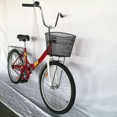 20インチ スモールサイズの折りたたむシティバイク 鉄鋼のクランセットと通常のペダルが含まれています